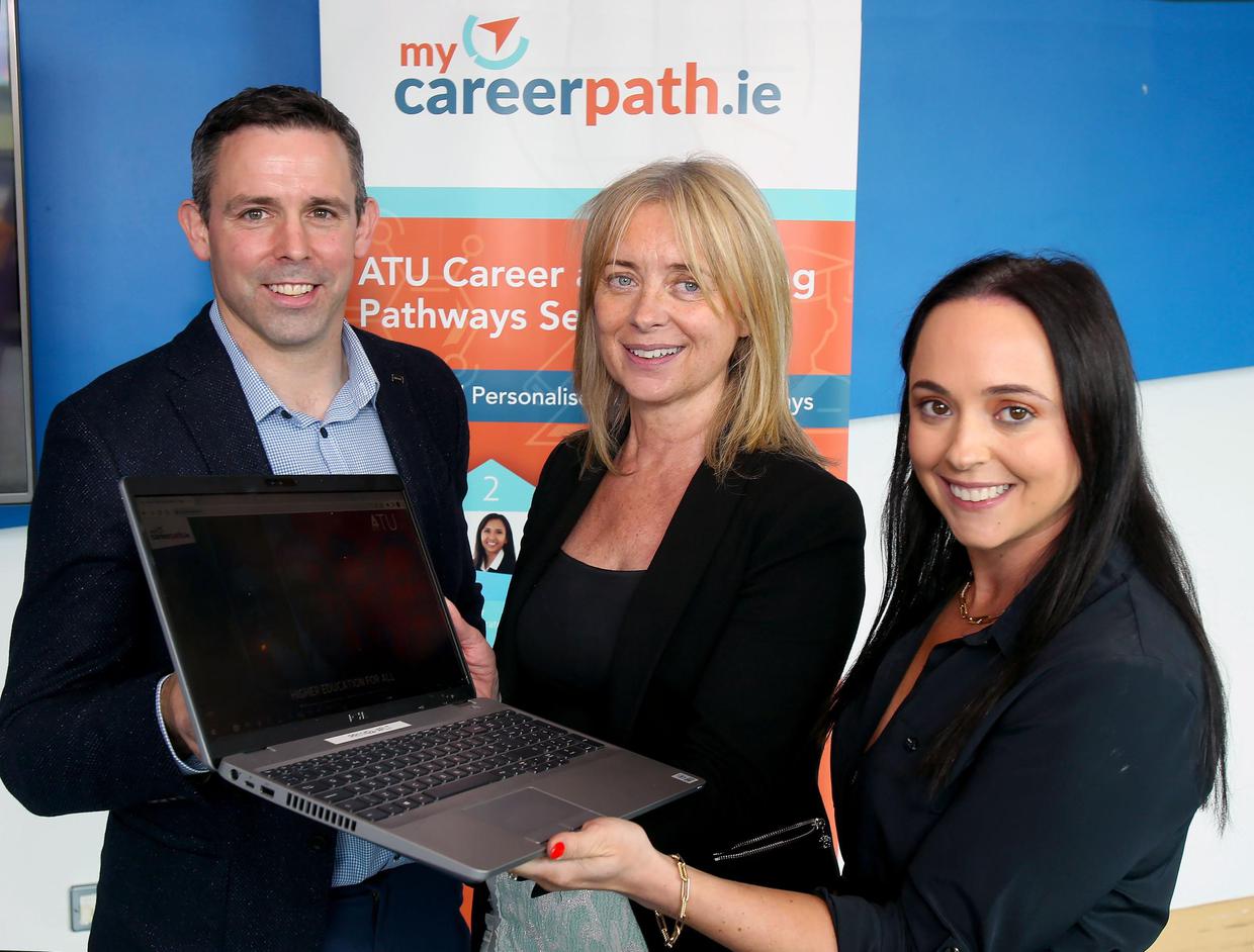 Peter Smith career adviser, Bridie Killoran career and learning manager of Careerpath way and Máire Ward of Medtronic Galway.